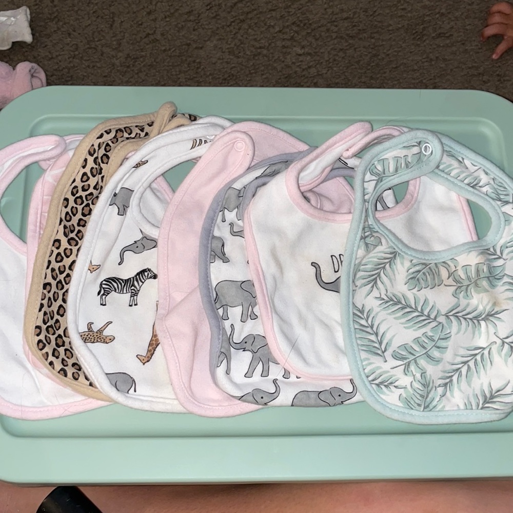 Pack of 8 HB cotton bibs